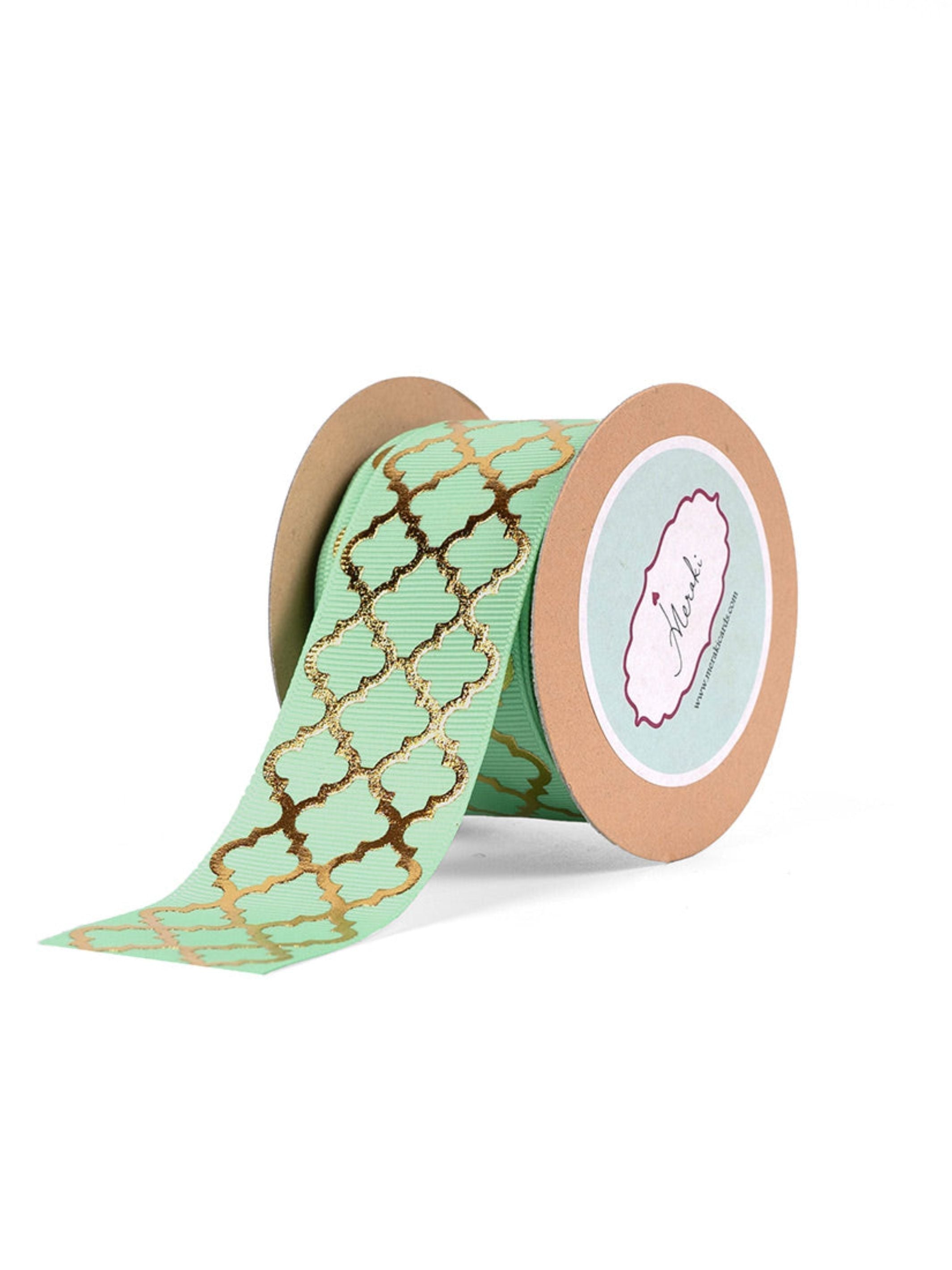 Gold Quatrefoil Ribbon
