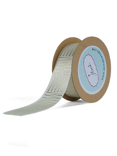 Dotted Gold Foiled Satin Ribbon