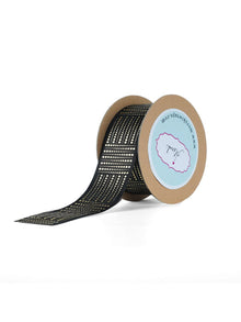 Dotted Gold Foiled Satin Ribbon