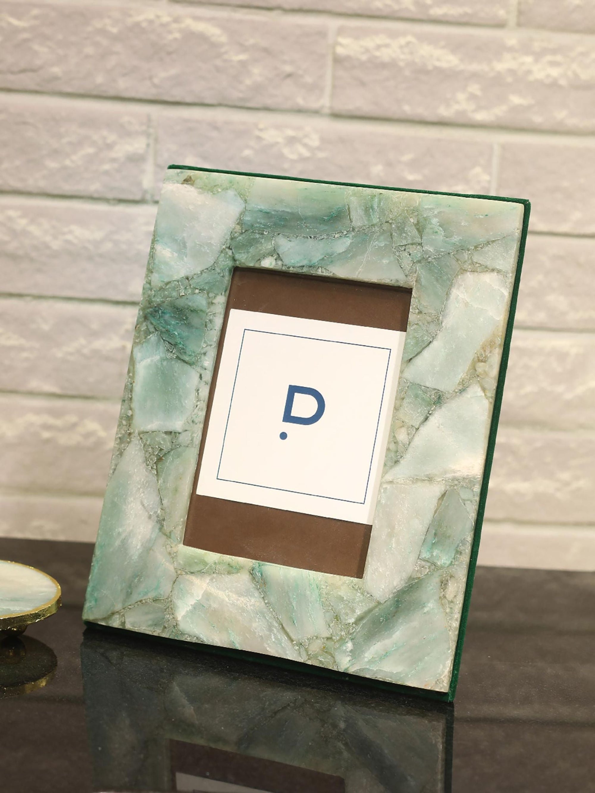 Semi Precious Photo Frame - Green Quartz