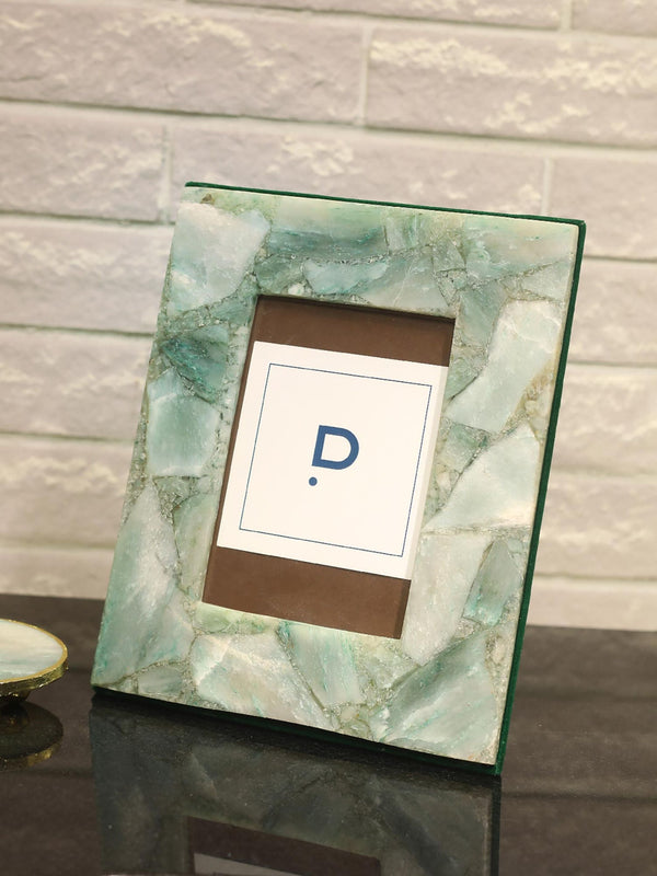 Semi Precious Photo Frame - Green Quartz