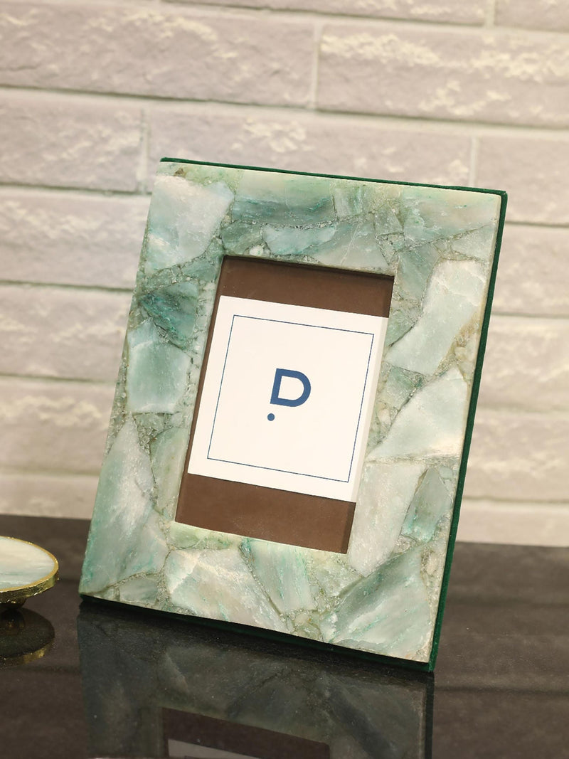 Semi Precious Photo Frame - Green Quartz
