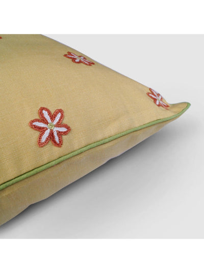 Cushion Cover - Gul Bahar Aari Embroidered Beige