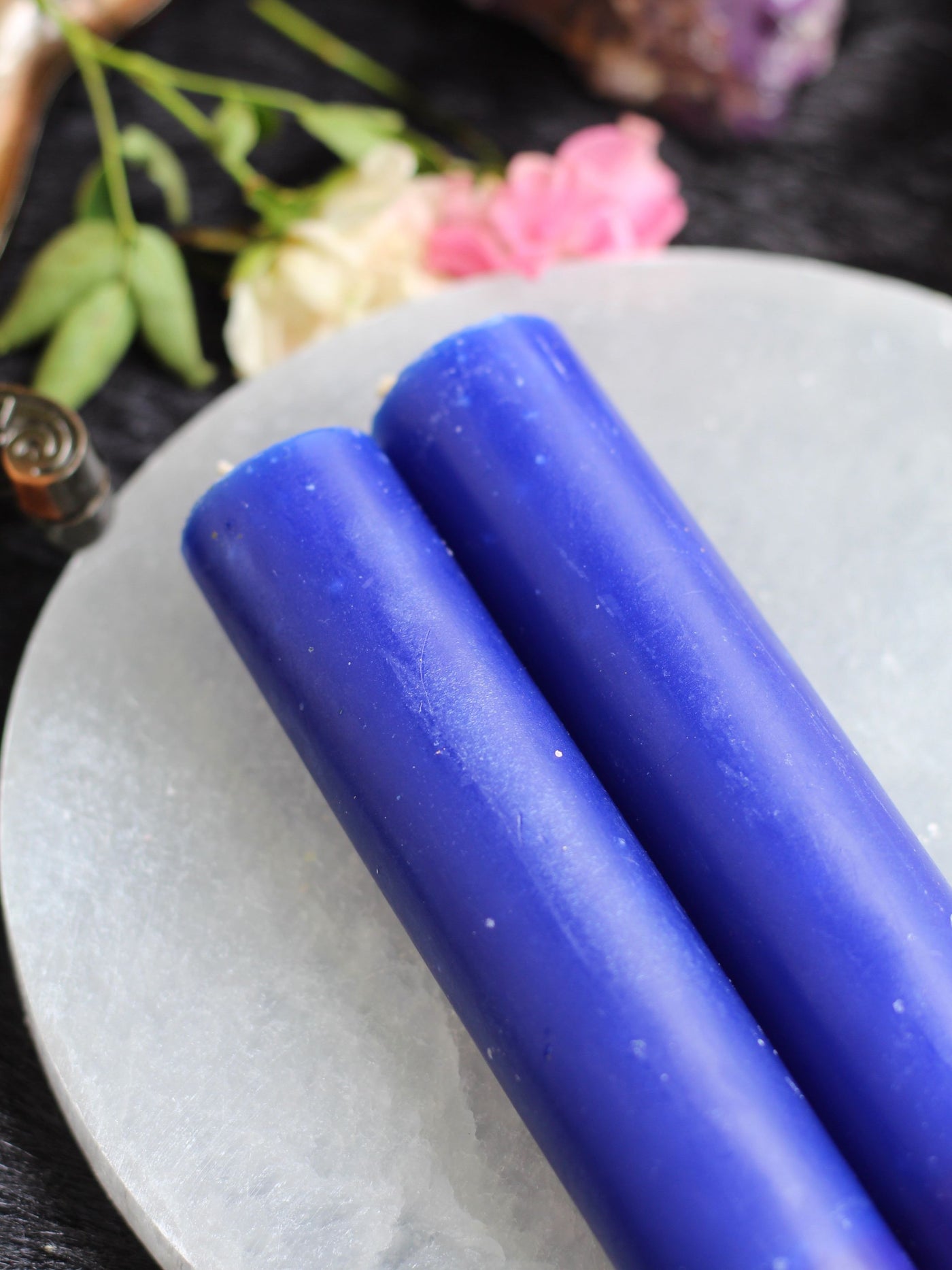 Blue Thick Taper Candle