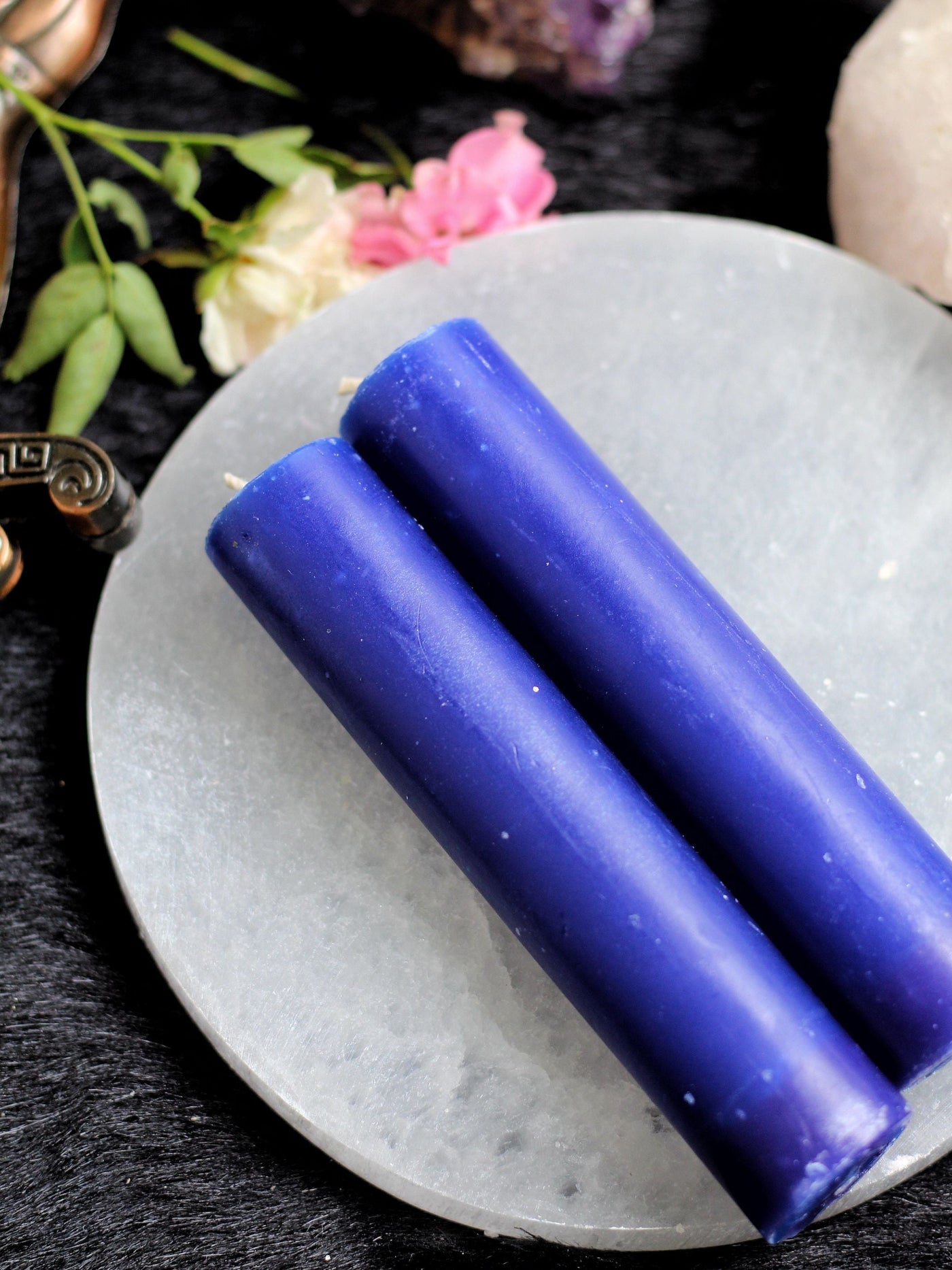 Blue Thick Taper Candle