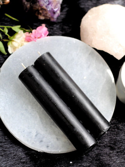 Black Thick Taper Candle