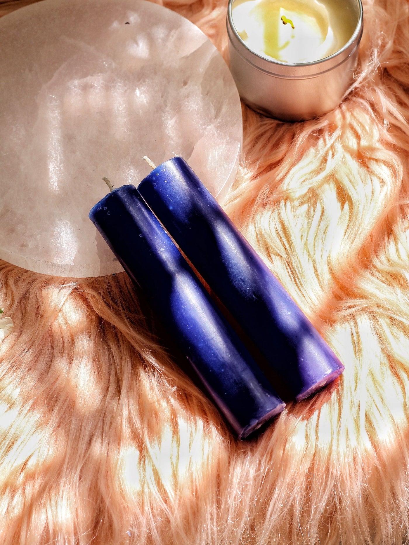Blue Thick Taper Candle
