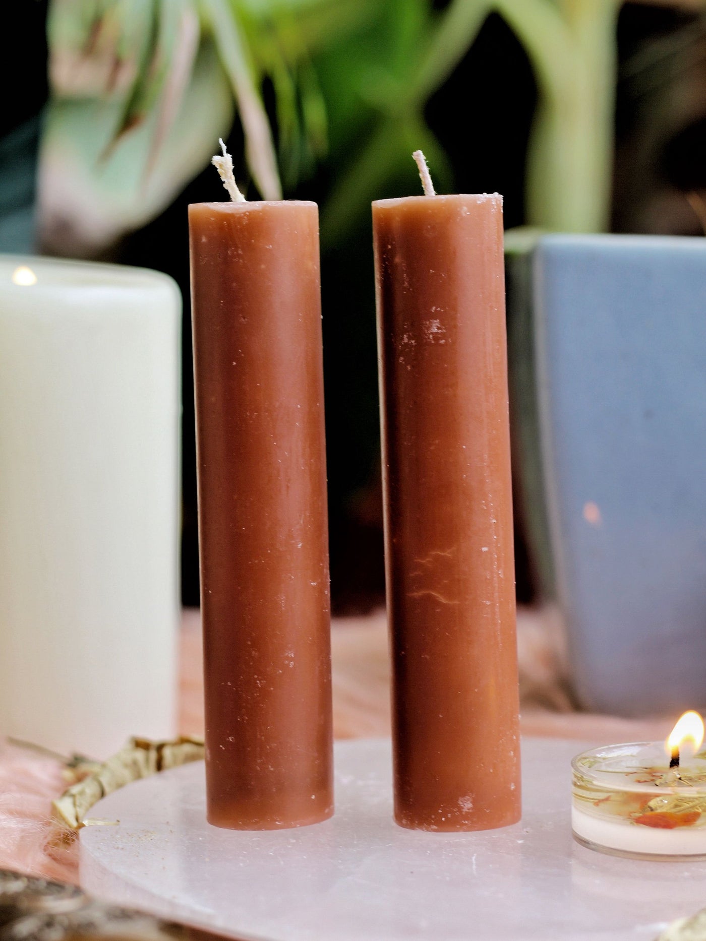 Brown Thick Taper Candle