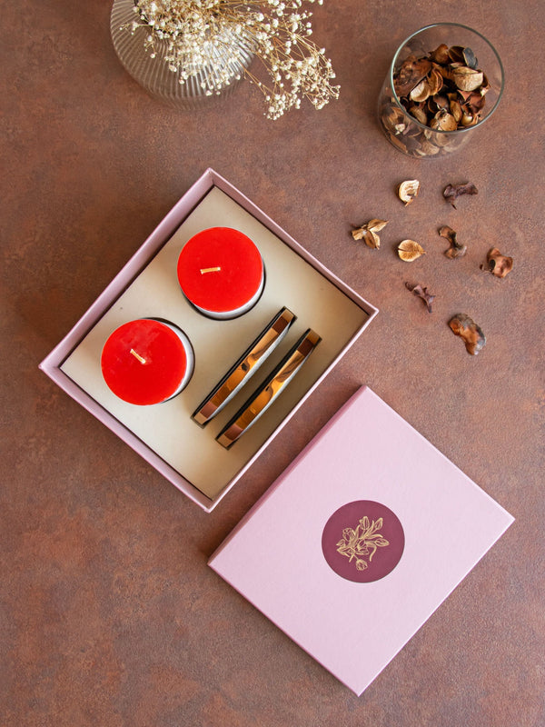 Yang Candles Plates + Aroma Candles _ Gift Box