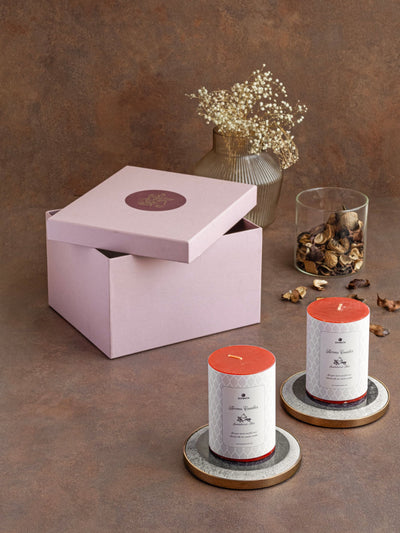 Yin Candles Plates + Aroma Candles _ Gift Box