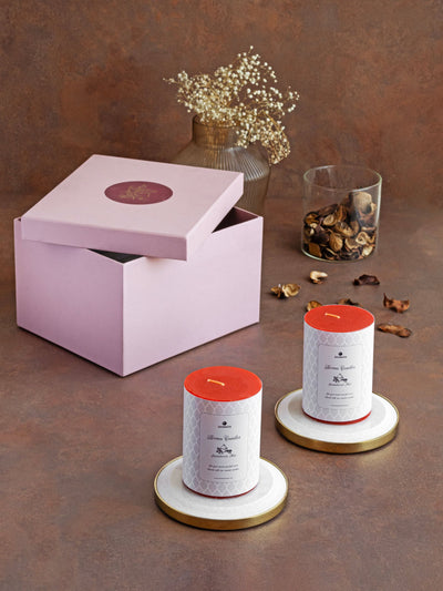 Yang Candles Plates + Aroma Candles _ Gift Box