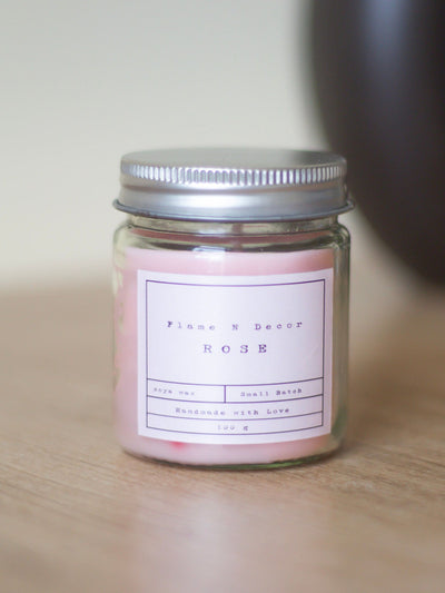 Rose Scented Soy Candles