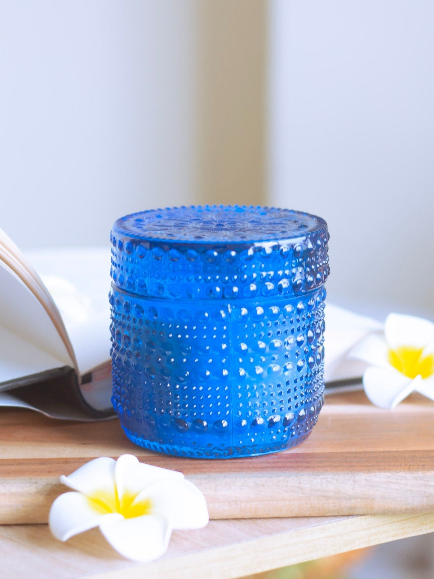 Blue Vintage Jar Scented Soy Candle