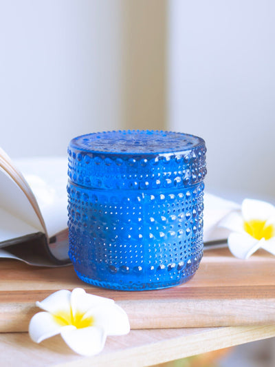 Blue Vintage Jar Scented Soy Candle