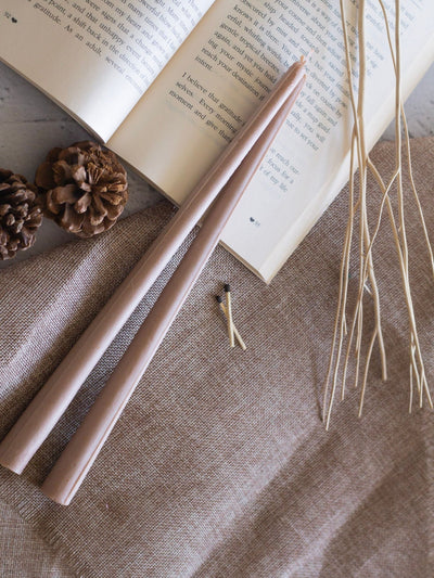 Extra Long Brown Taper - Set of 2 | Soy Wax