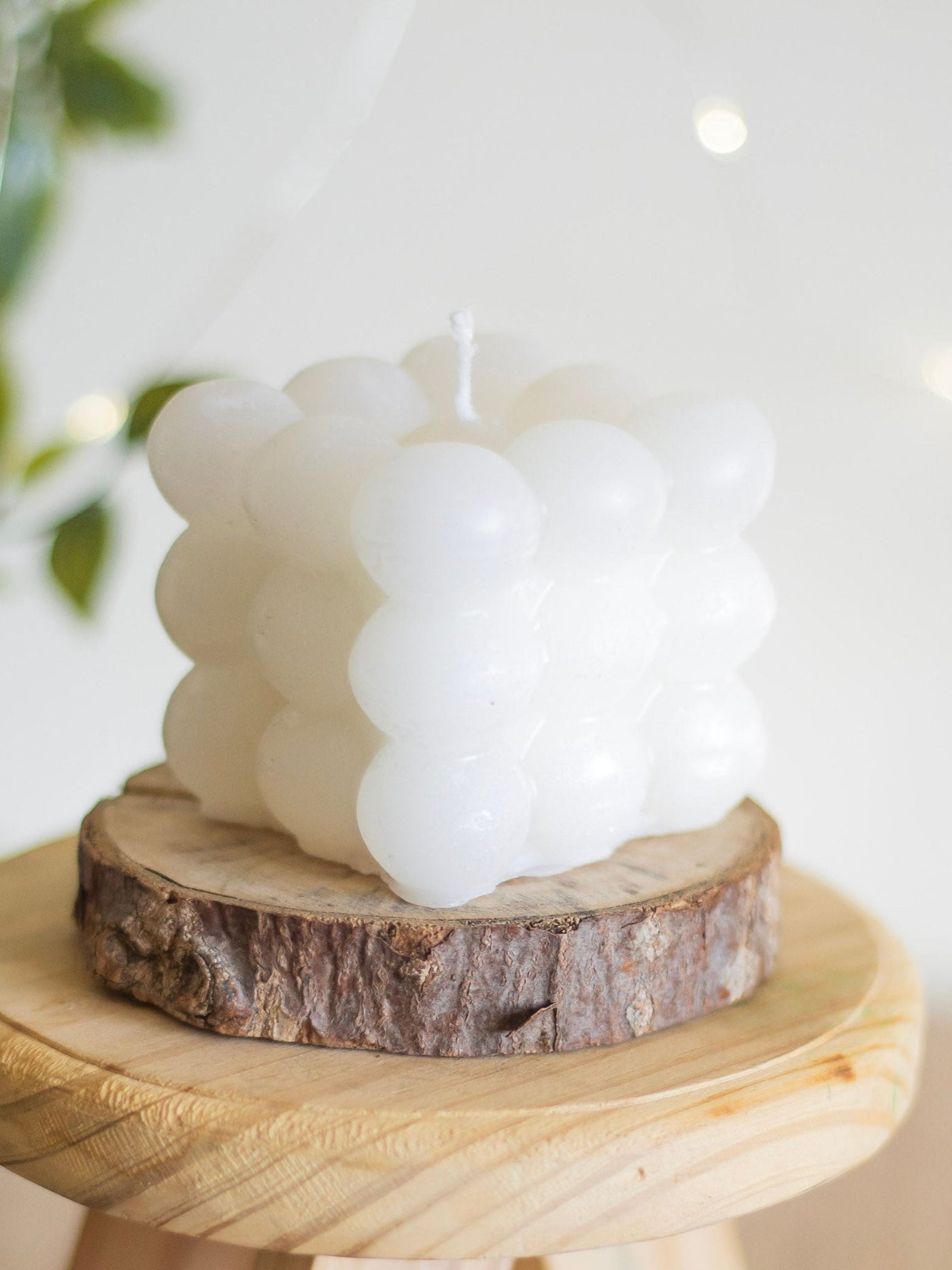 White Bubble Scented Candle | Paraffin