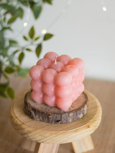 Pink Bubble Decorative Candle | Paraffin
