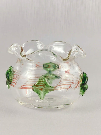 Art Glass Jade Jewel Abstract Vase