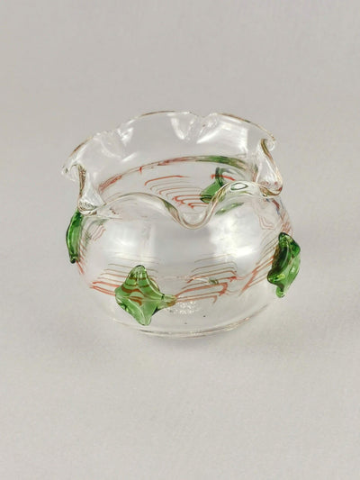 Handblown Art Glass Jade Jewel Abstract Vase