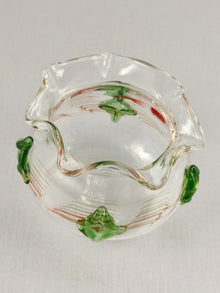 Handblown Art Glass Jade Jewel Abstract Vase