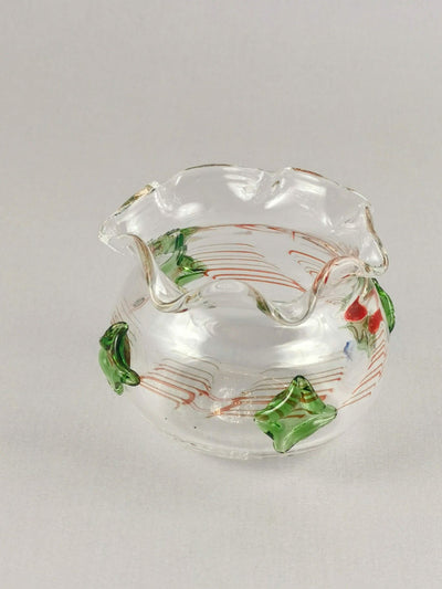 Handblown Art Glass Jade Jewel Abstract Vase