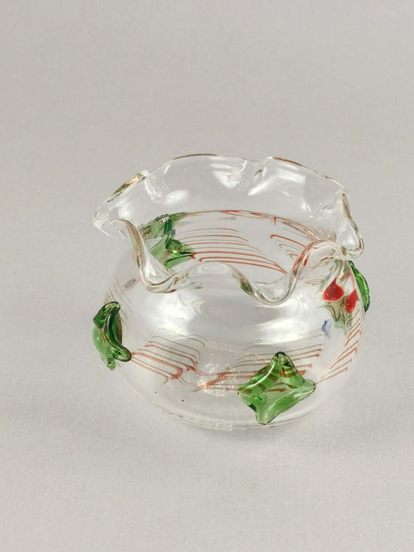 Handblown Art Glass Jade Jewel Abstract Vase