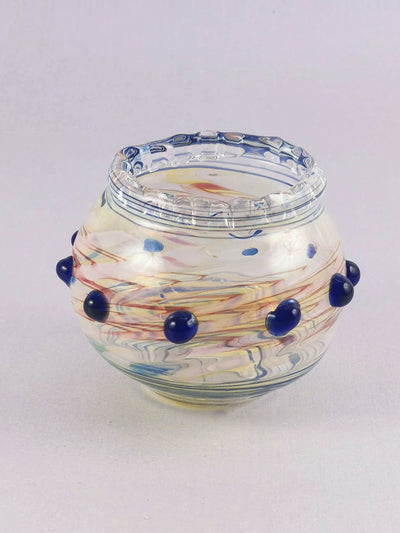 Jeweled Moroccon - Handblown Art Glass Vase