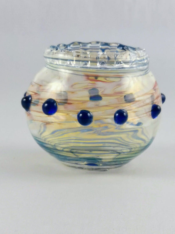 Jeweled Moroccon - Handblown Art Glass Vase