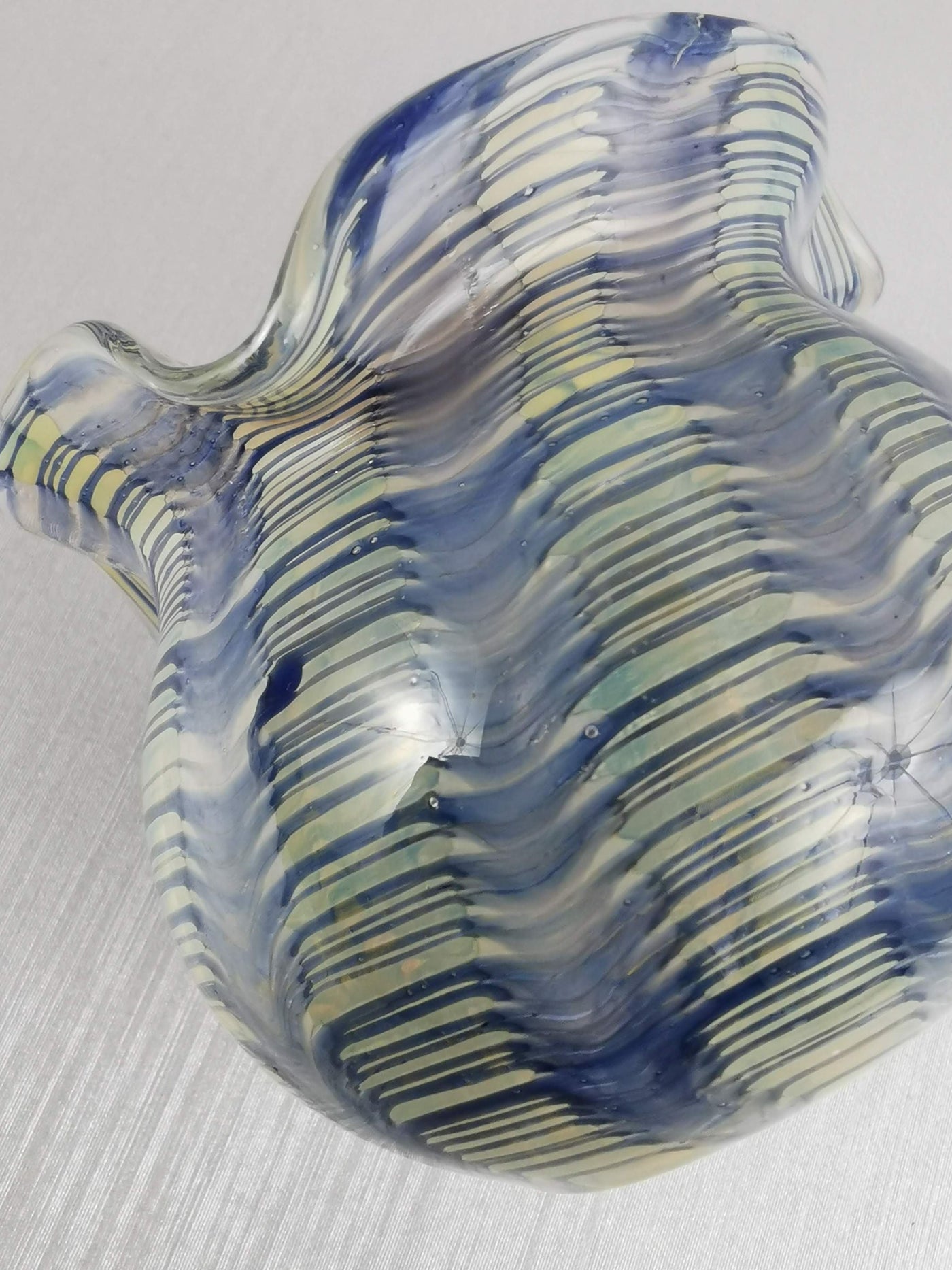 Art Glass Vase Blue wave Stella