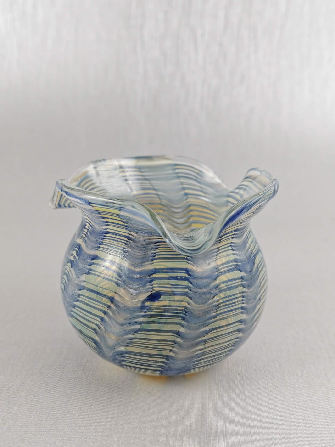 Art Glass Vase Blue wave Stella