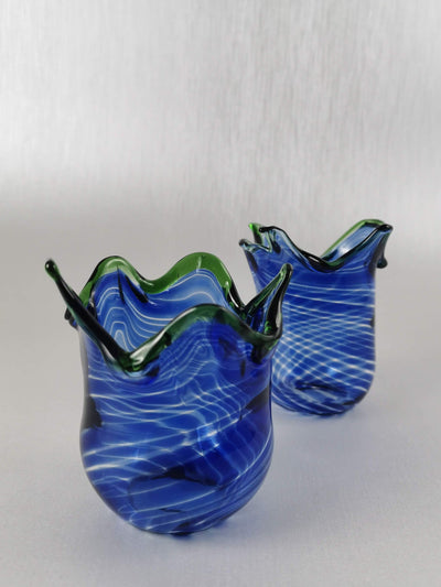 Art Glass Vase Veronica Blue