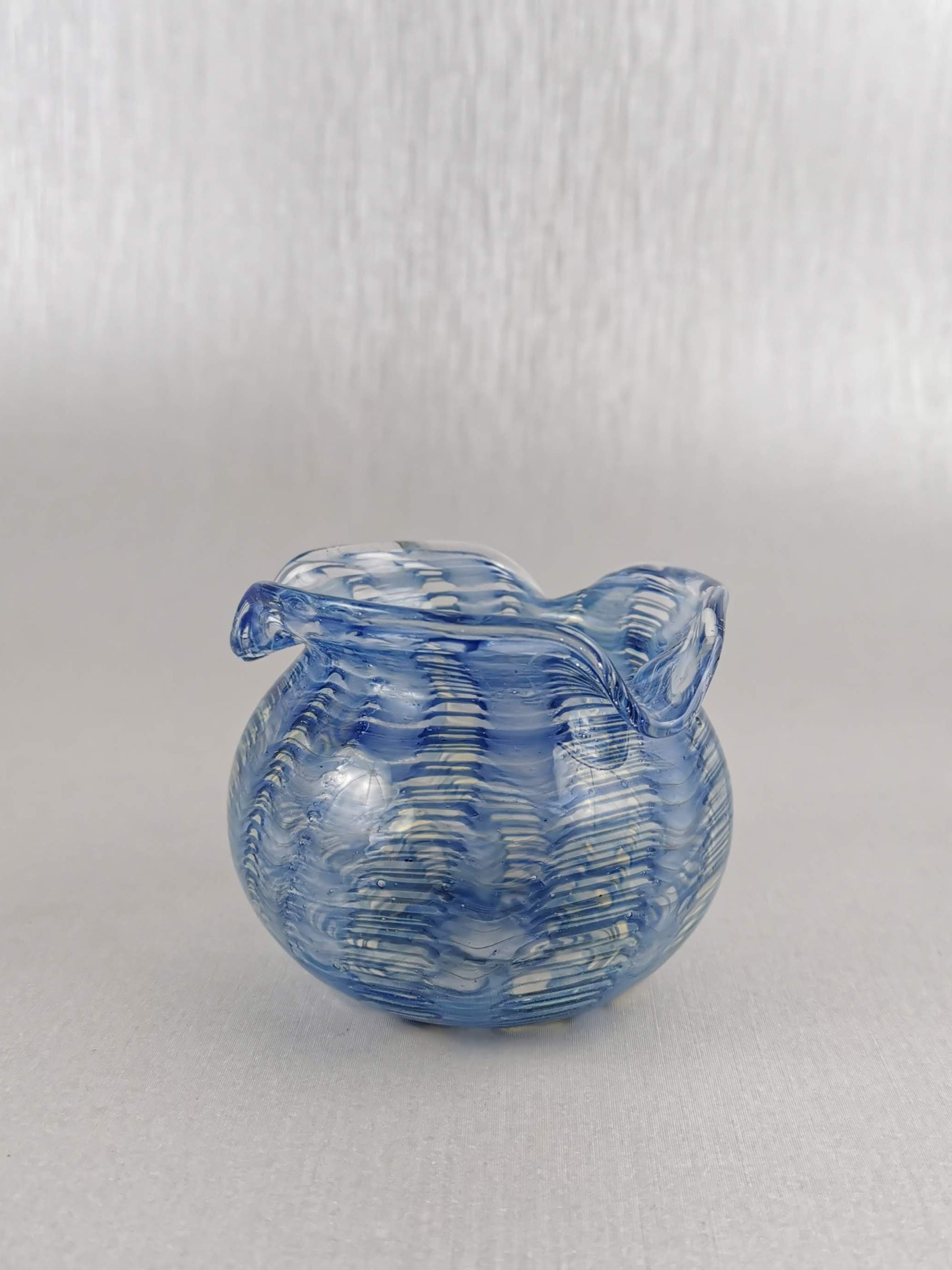 Art Glass Vase Blue wave Erica