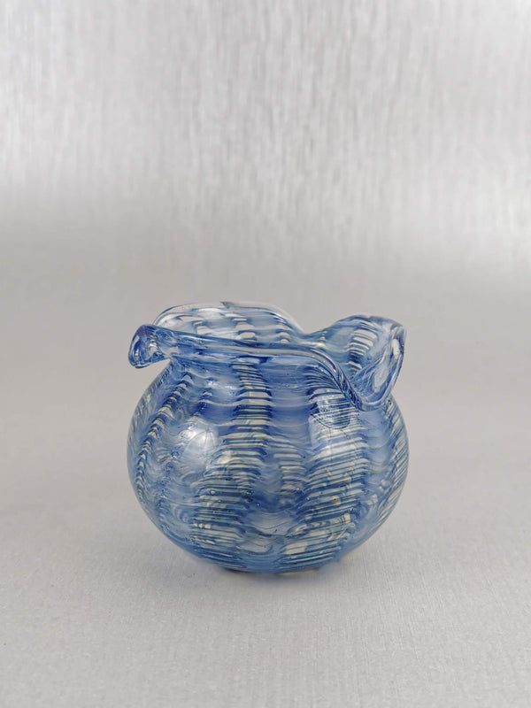 Art Glass Vase Blue wave Erica