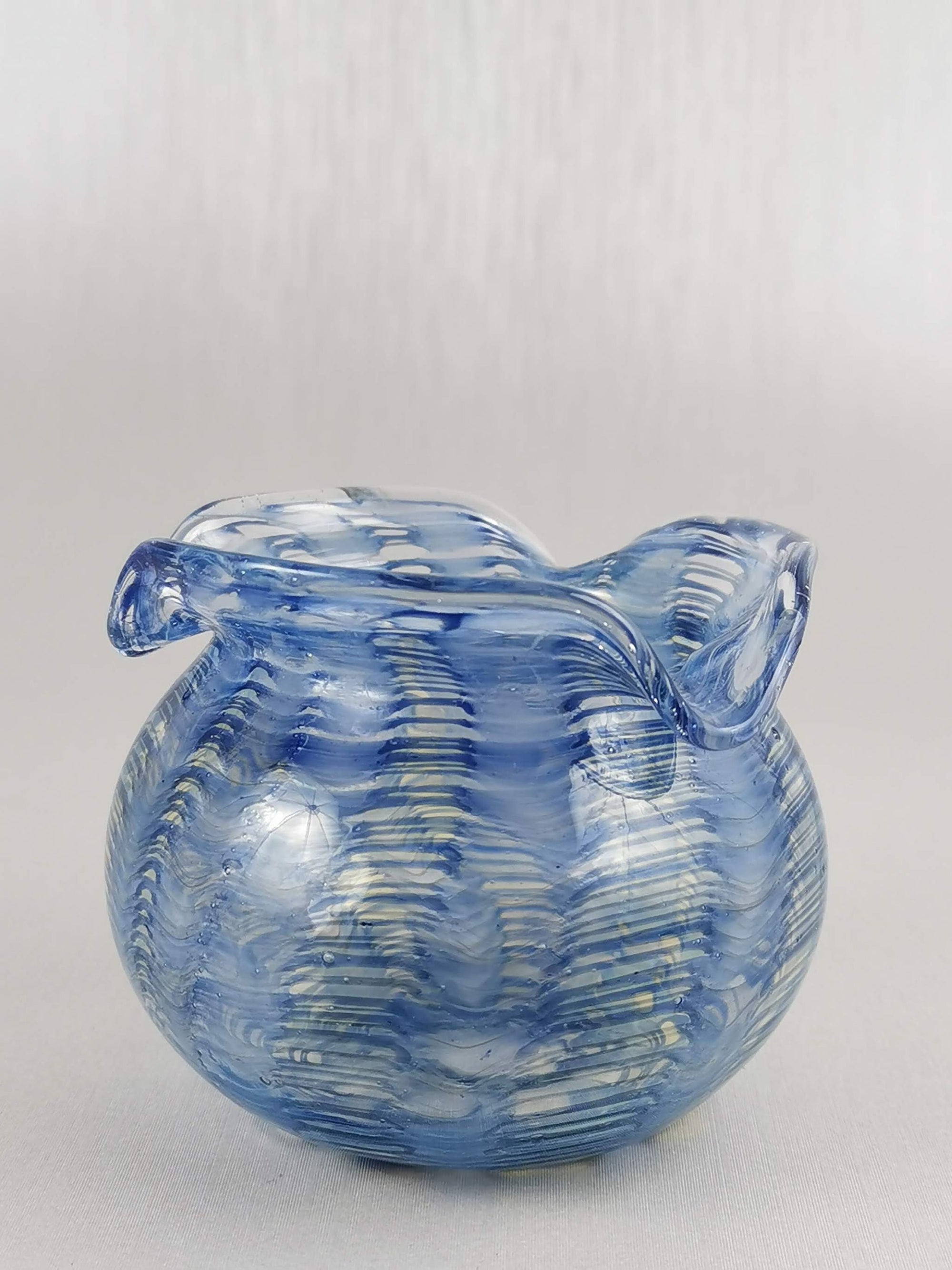Art Glass Vase Blue wave Erica