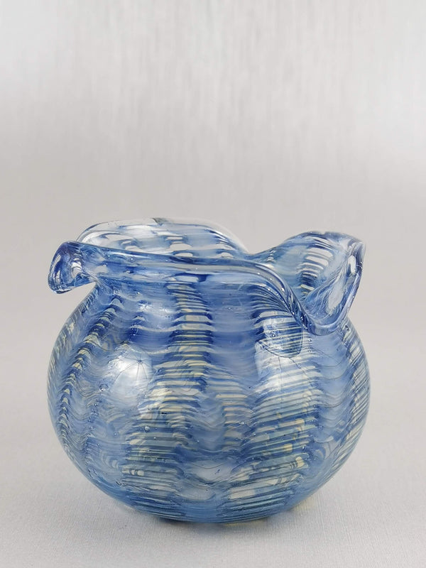 Art Glass Vase Blue wave Erica