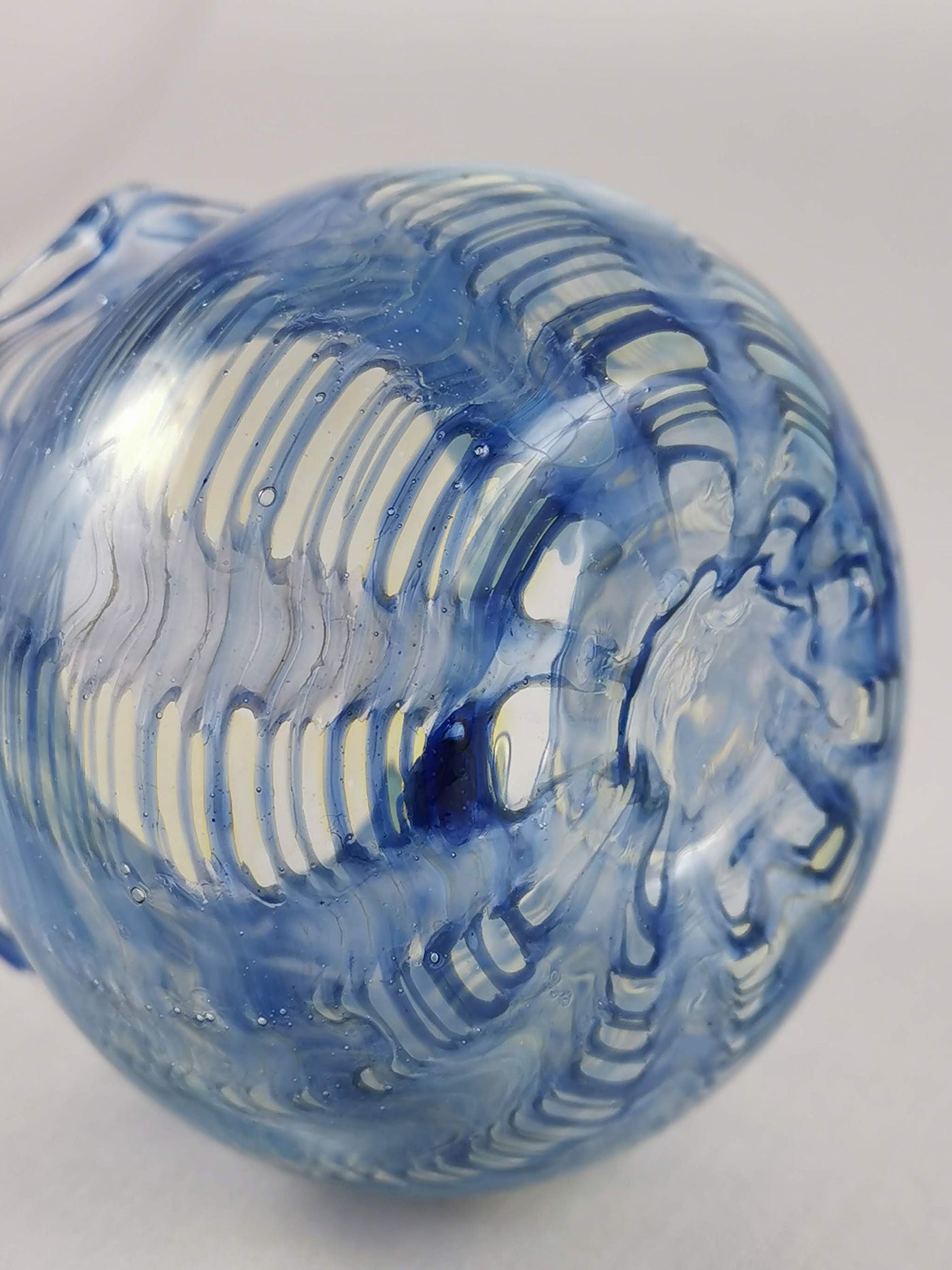 Art Glass Vase Blue wave Erica