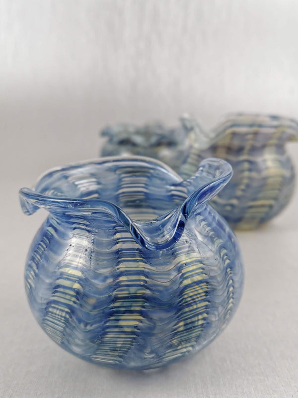 Art Glass Vase Blue wave Erica