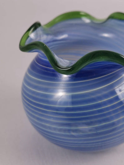 Art Glass Vase Blue wave Ibisco