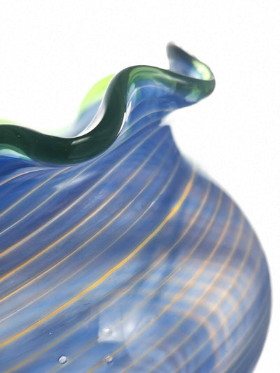 Art Glass Vase Blue wave Ibisco
