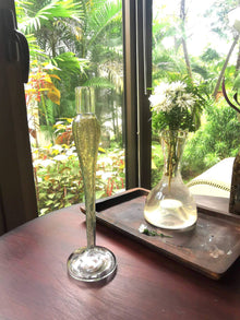 Elegant vintage glass candle holder - Silk