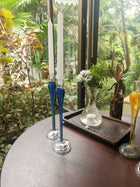 Taper glass candle holder - Elegant vintage