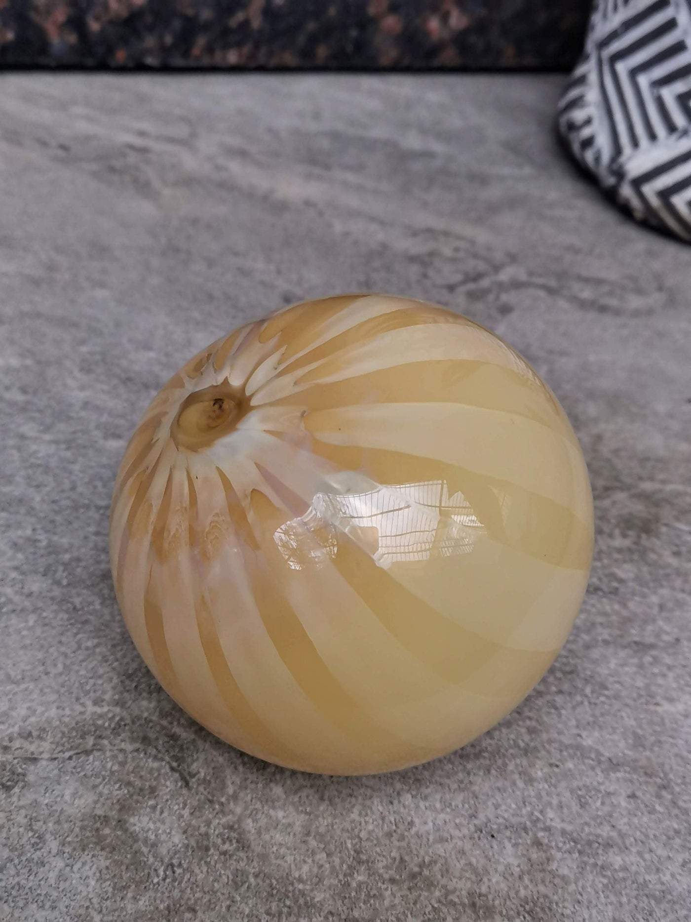 Art Glass Hand Blown Sphere - Onion Orb