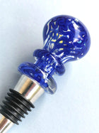 Wine Stoppers - Maya Blue  Handblown Glass