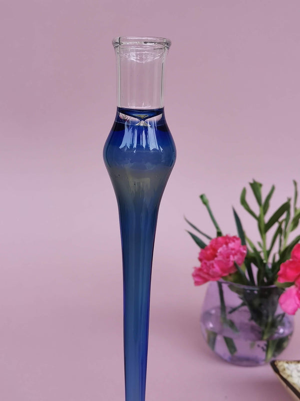 Taper glass candle holder - Elegant vintage