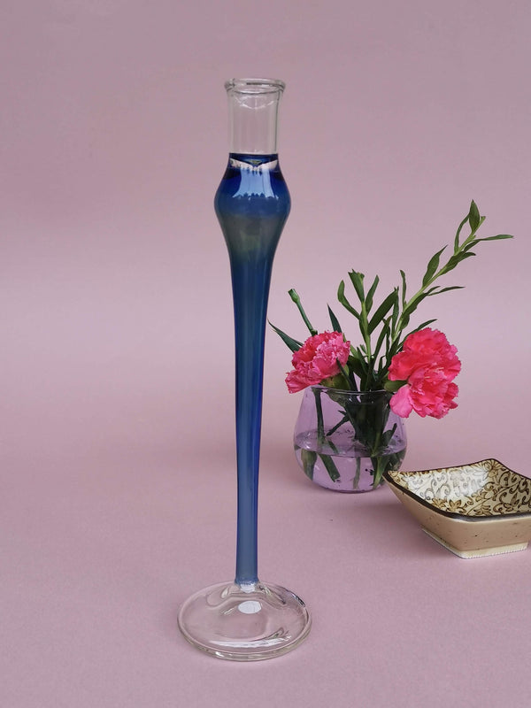 Taper glass candle holder - Elegant vintage