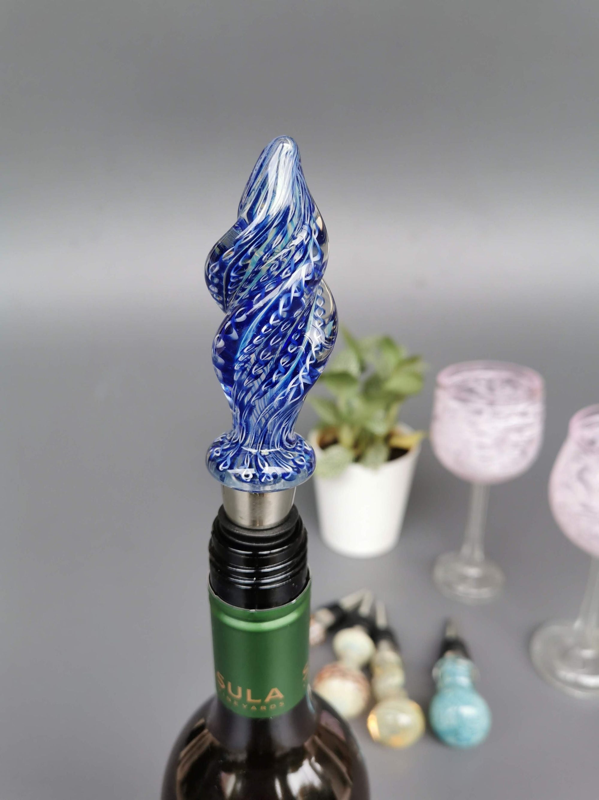 Wine Stoppers - Albano Handblown Glass