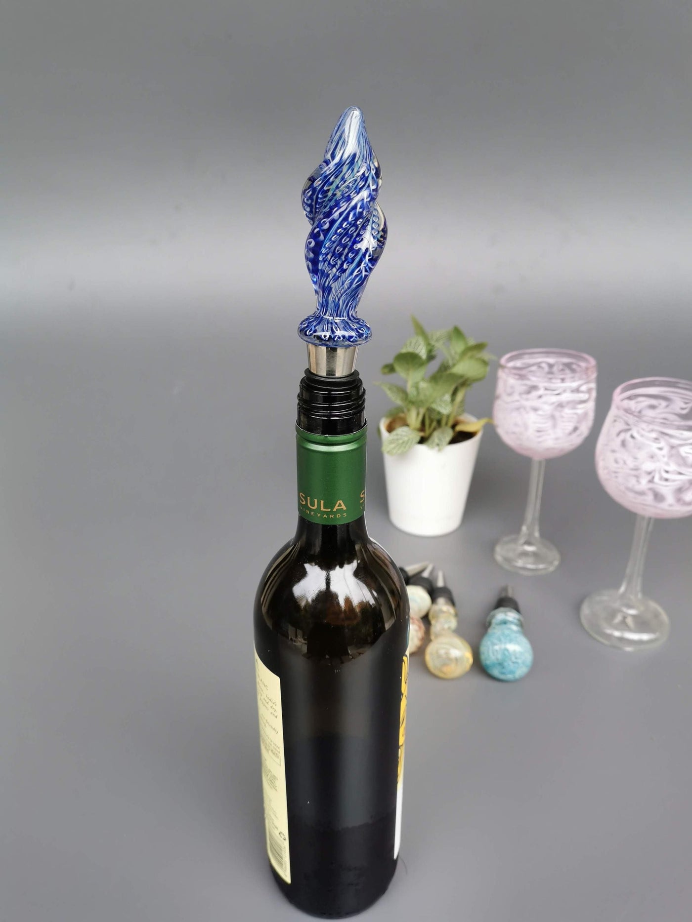 Wine Stoppers - Albano Handblown Glass
