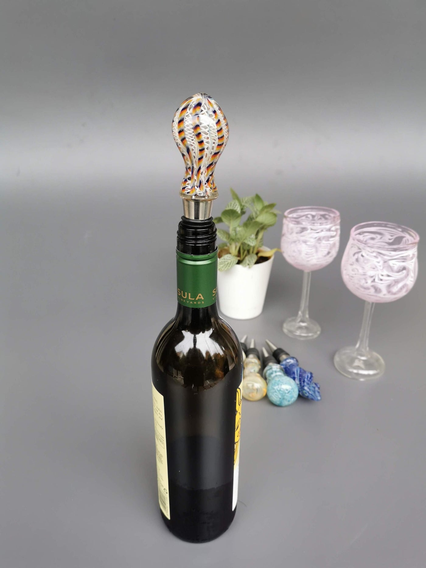 Wine Stoppers - Reno Handblown Glass