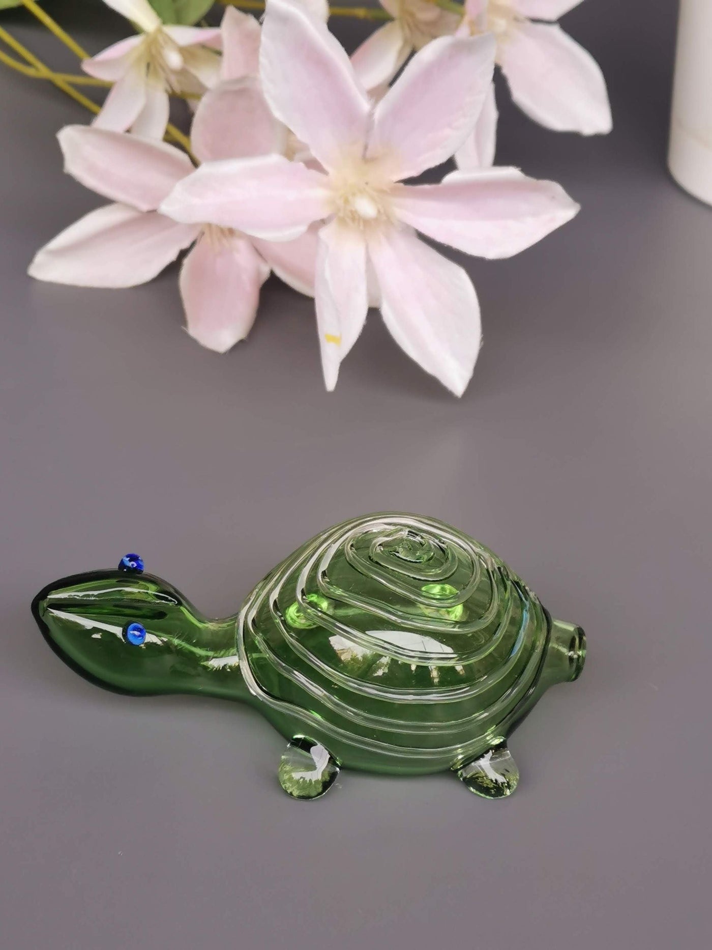 Good Luck Glass Turtles- Jade