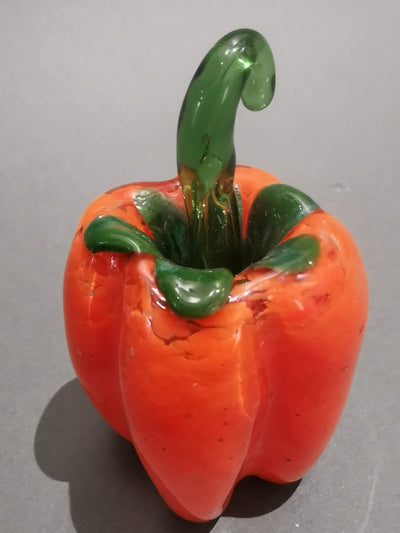 Murano Glass Style Decoration- Red Bell Pepper